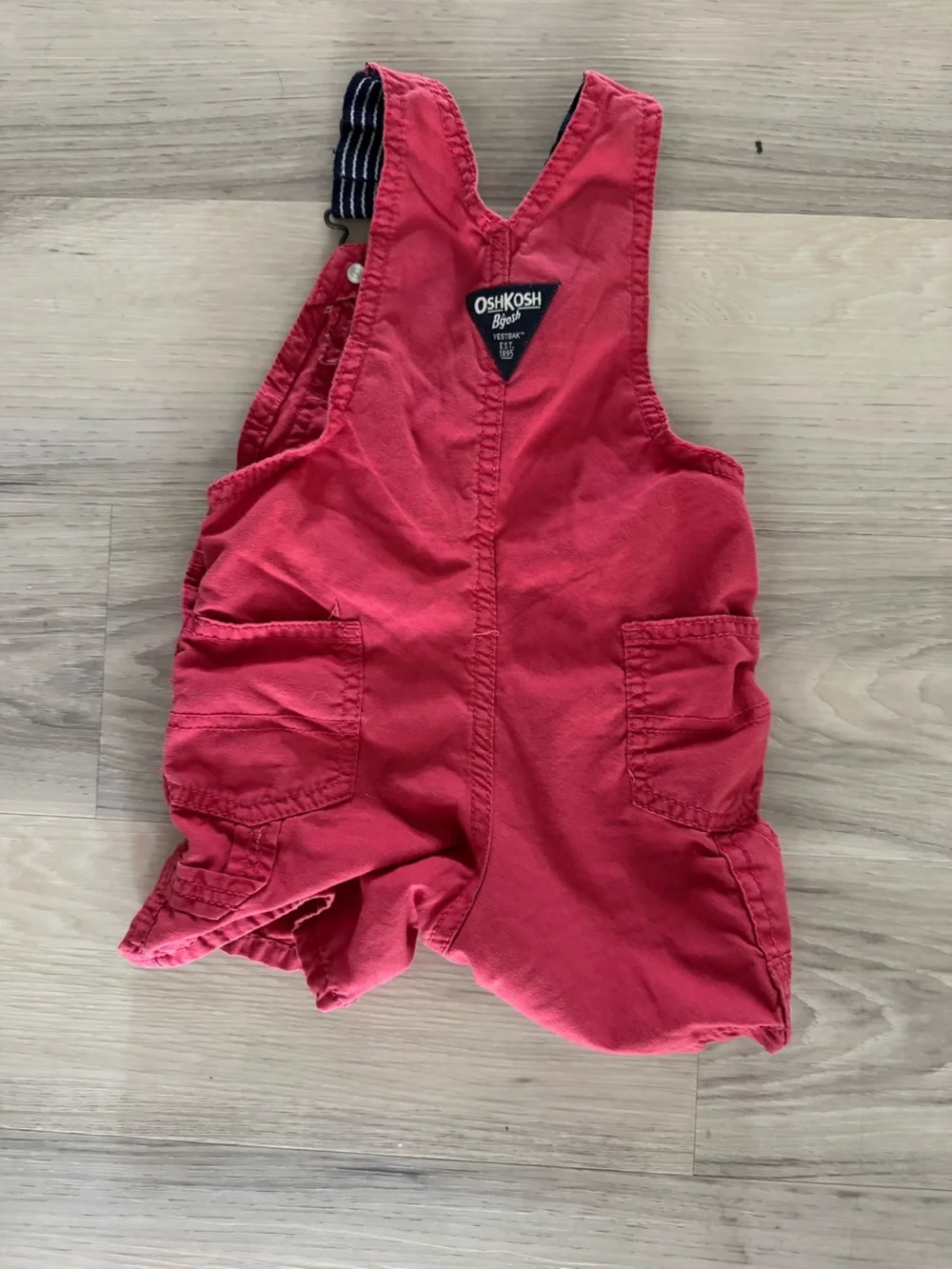 OshKosh B'gosh 12 month Red Short-Strap Baby Overalls
